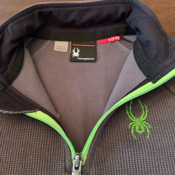 Spyder fleece lined youth 1/4 zip. Size small 7/8 - Picture 2 of 2
